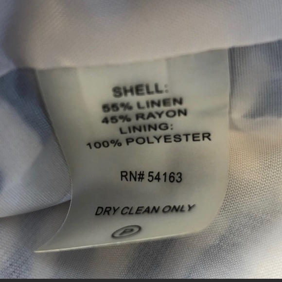 Calvin Klein Linen Blend Blazer Women's Size 8 Long Sleeve Zebra Animal Print - Picture 6 of 6